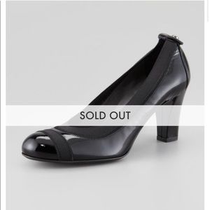 Never Worn ✨ Stuart Weitzman Black Leather Ballerina Pumps Sz 7